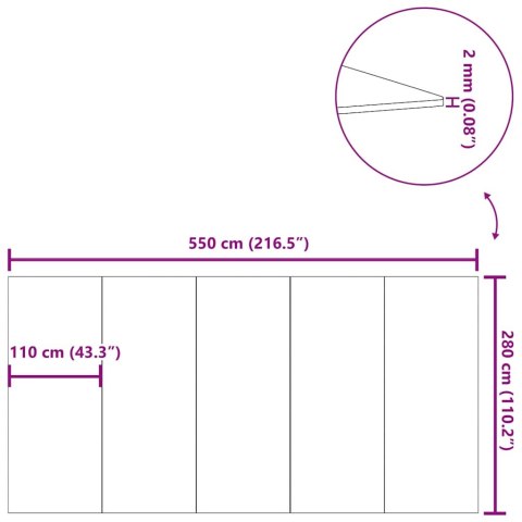 MATA POD BASEN, JASNOSZARA, 550X280 CM, GEOWŁÓKNINA POLIESTROWA