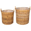 KOSZ NA ROŚLINY GENDT 2 SZT. NATURALNY BRĄZ RATTAN KUBU