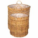 KOSZ NA ROŚLINY GENDT 2 SZT. NATURALNY BRĄZ RATTAN KUBU