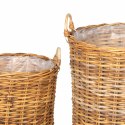 KOSZ NA ROŚLINY GENDT 2 SZT. NATURALNY BRĄZ RATTAN KUBU