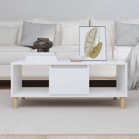 STOLIK KAWOWY, BIAŁY 90X50X36,5 CM, MATERIAŁ DREWNOPOCHODNY