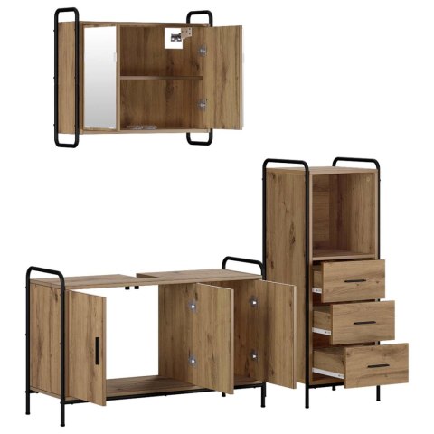 ZESTAW SZAFEK ŁAZIENKOWYCH 3 SZT. DĄB ARTISAN