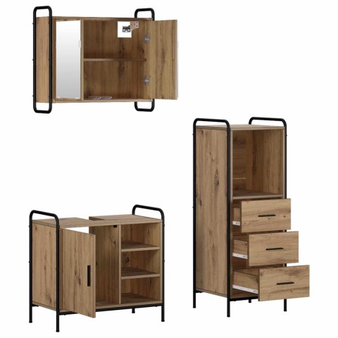 ZESTAW SZAFEK ŁAZIENKOWYCH 3 SZT. DĄB ARTISAN