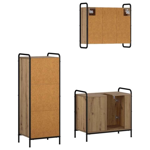 ZESTAW SZAFEK ŁAZIENKOWYCH 3 SZT. DĄB ARTISAN