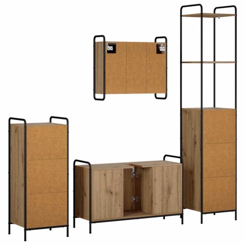 ZESTAW SZAFEK ŁAZIENKOWYCH 4 SZT. DĄB ARTISAN