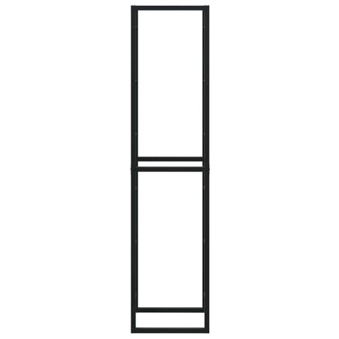 STOJAK NA DREWNO OPAŁOWE CZARNY 50X30X209 CM STALOWY