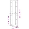 STOJAK NA DREWNO OPAŁOWE CZARNY 50X30X209 CM STALOWY