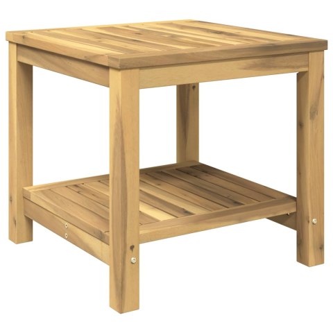 STOLIK KAWOWY BIELONY 48,5 X 49 X 45 CM LITE DREWNO AKACJI