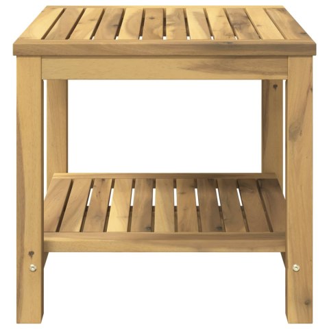 STOLIK KAWOWY BIELONY 48,5 X 49 X 45 CM LITE DREWNO AKACJI