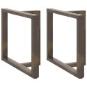 NOGI DO STOŁU JADALNEGO LITERY T 2 SZT. CZARNE 100X35X(72-73)CM