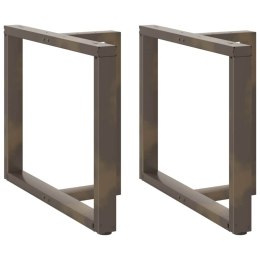 NOGI DO STOŁU JADALNEGO LITERY T 2 SZT. CZARNE 100X35X(72-73)CM