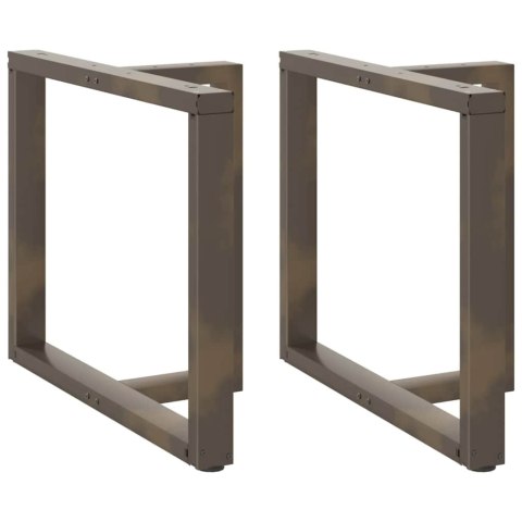 NOGI DO STOŁU JADALNEGO LITERY T 2 SZT. CZARNE 100X35X(72-73)CM