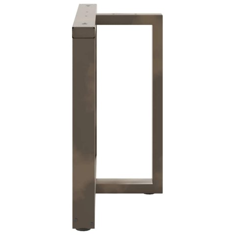 NOGI DO STOŁU JADALNEGO LITERY T 2 SZT. CZARNE 100X35X(72-73)CM