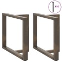 NOGI DO STOŁU JADALNEGO LITERY T 2 SZT. CZARNE 100X35X(72-73)CM