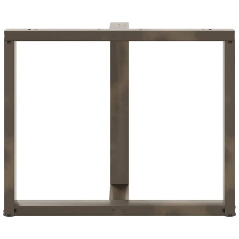 NOGI DO STOŁU JADALNEGO LITERY T 2 SZT. CZARNE 100X35X(72-73)CM
