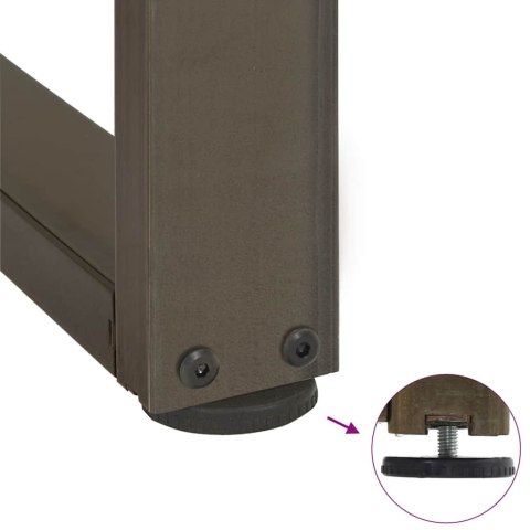 NOGI DO STOŁU JADALNEGO LITERY T 2 SZT. CZARNE 100X35X(72-73)CM