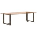 NOGI DO STOŁU JADALNEGO LITERY T 2 SZT. CZARNE 100X35X(72-73)CM