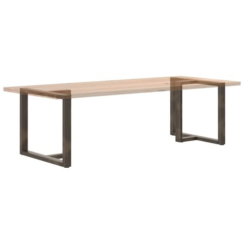 NOGI DO STOŁU JADALNEGO LITERY T 2 SZT. CZARNE 100X35X(72-73)CM