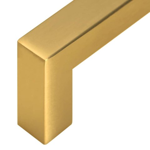 UCHWYTY DO SZAFEK 10 SZT. ZŁOTE 64 MM STAL NIERDZEWNA