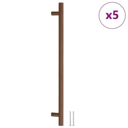 UCHWYTY DO SZAFEK 5 SZT. BRĄZ 320 MM STAL NIERDZEWNA