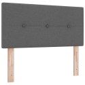 ŁÓŻKO BOX SPRING Z MATERACEM I LED CIEMNOSZARY 120 X 190 CM