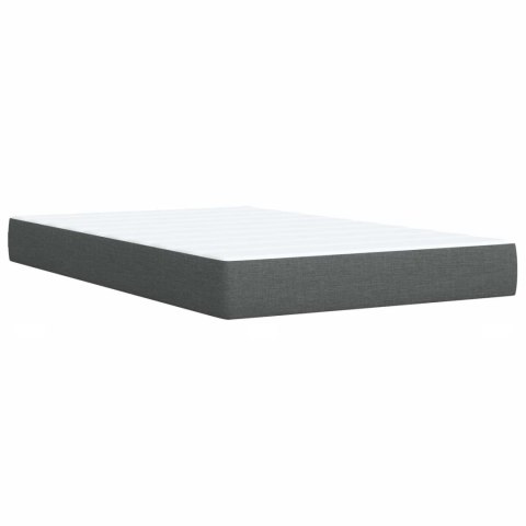 ŁÓŻKO BOX SPRING Z MATERACEM I LED CIEMNOSZARY 120 X 190 CM