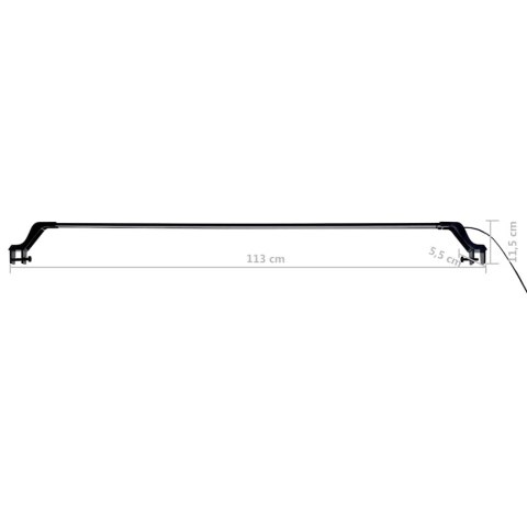 LAMPA LED DO AKWARIUM Z ZACISKAMI 115-130CM NIEBIESKO-BIAŁA