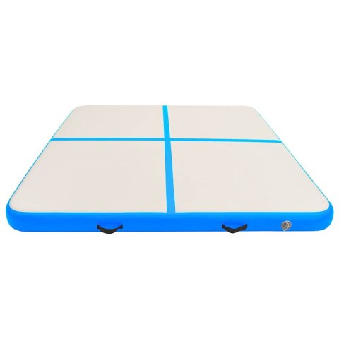 VidaXL Mata gimnastyczna z pompką, 200x100x10 cm, PVC, niebieska