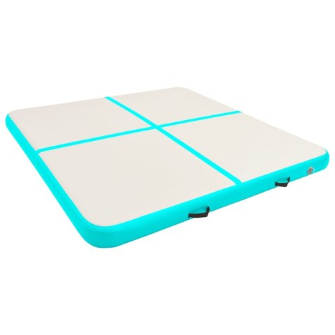 MATA GIMNASTYCZNA Z POMPKĄ 200X200X20 CM PVC ZIELONA