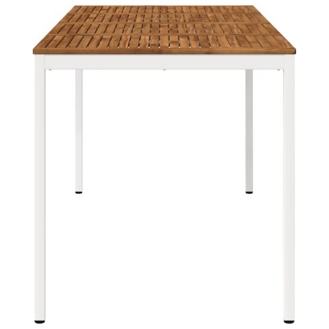 STÓŁ BAROWY OGRODOWY NATURALNE I BIAŁE 196 X 100,5 X 105 CM