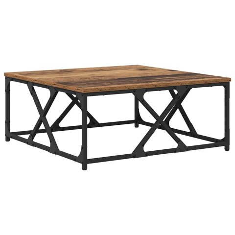 STOLIK KAWOWY STARE DREWNO 70 X 70 X 30 CM DREWNO INŻYNIERYJNE