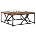 STOLIK KAWOWY STARE DREWNO 70 X 70 X 30 CM DREWNO INŻYNIERYJNE