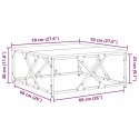 STOLIK KAWOWY STARE DREWNO 70 X 70 X 30 CM DREWNO INŻYNIERYJNE