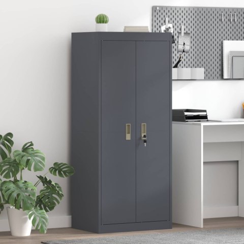 SZAFKA DO PRZECHOWYWANIA ANTRACYT 60 X 40 X 140 CM STAL