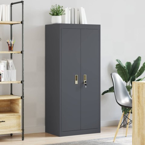 SZAFKA DO PRZECHOWYWANIA ANTRACYT 60 X 40 X 140 CM STAL