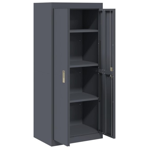 SZAFKA DO PRZECHOWYWANIA ANTRACYT 60 X 40 X 140 CM STAL