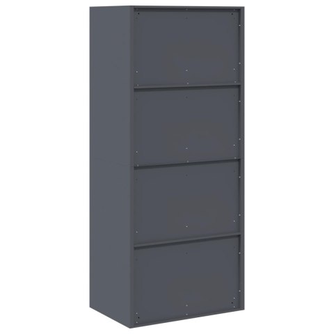 SZAFKA DO PRZECHOWYWANIA ANTRACYT 60 X 40 X 140 CM STAL