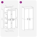 SZAFKA DO PRZECHOWYWANIA ANTRACYT 60 X 40 X 140 CM STAL