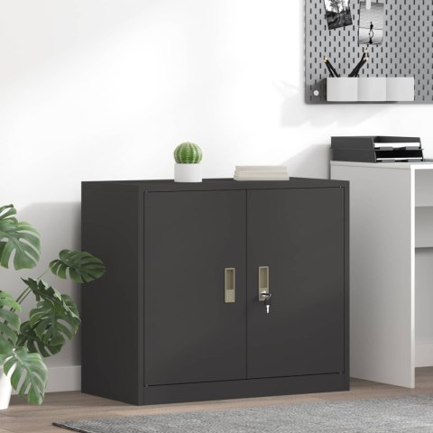 SZAFKA DO PRZECHOWYWANIA CZARNY 80 X 40 X 70 CM STAL