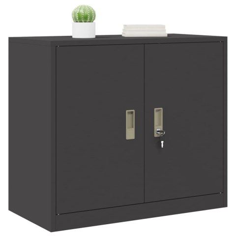 SZAFKA DO PRZECHOWYWANIA CZARNY 80 X 40 X 70 CM STAL