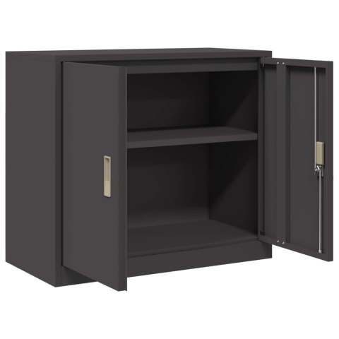 SZAFKA DO PRZECHOWYWANIA CZARNY 80 X 40 X 70 CM STAL