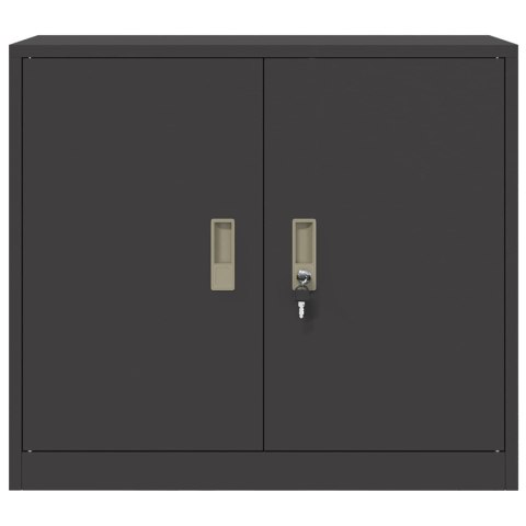 SZAFKA DO PRZECHOWYWANIA CZARNY 80 X 40 X 70 CM STAL