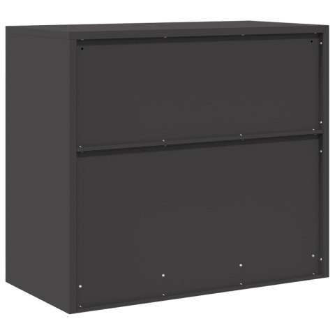 SZAFKA DO PRZECHOWYWANIA CZARNY 80 X 40 X 70 CM STAL