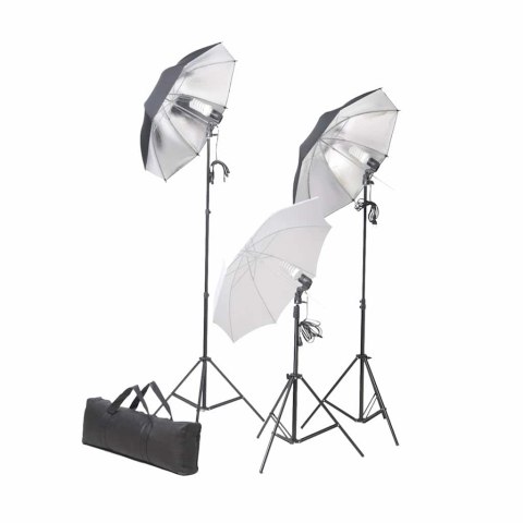 FOTOGRAFICZNY ZESTAW STUDYJNY Z LAMPAMI I TŁEM