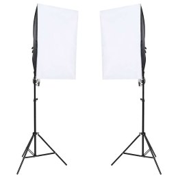 FOTOGRAFICZNY ZESTAW STUDYJNY Z LAMPAMI I TŁEM