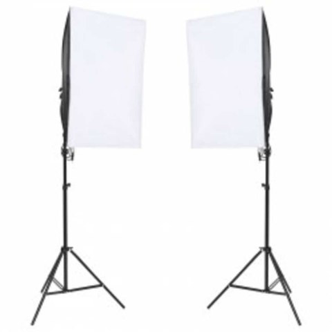 FOTOGRAFICZNY ZESTAW STUDYJNY Z LAMPAMI I TŁEM