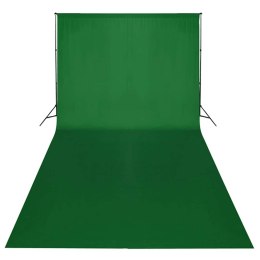 ZESTAW DO STUDIA FOTOGRAFICZNEGO: ZIELONE TŁO 6 X 3 M I ŚWIATŁA