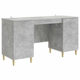 BIURKO BETONOWY SZARY 142,5 X 50 X 75 CM DREWNO INŻYNIERYJNE