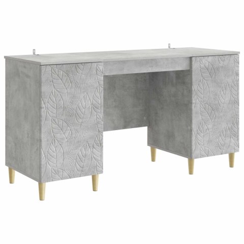 BIURKO BETONOWY SZARY 142,5 X 50 X 75 CM DREWNO INŻYNIERYJNE