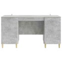 BIURKO BETONOWY SZARY 142,5 X 50 X 75 CM DREWNO INŻYNIERYJNE